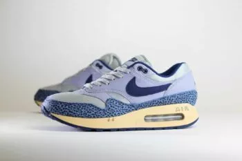 Nike Air Max 1 ’86 OG Big Bubble Lost Sketch – Blauw/Paars Heren/Dames/Uniseks Sneakers – Leer/Mesh - DV7525-001 – Zijkant