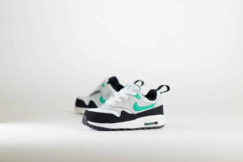 Nike Air Max 1 EasyOn Stadium Green (TD) - Groen/Zwart/Wit Jongens/Meisjes/Kinder Sneakers - Mesh/Leer/Suède - DZ3309-108 - Zijkant