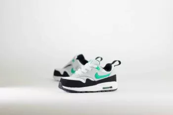 Nike Air Max 1 EasyOn Stadium Green (TD) - Groen/Zwart/Wit Jongens/Meisjes/Kinder Sneakers - Mesh/Leer/Suède - DZ3309-108 - Zijkant