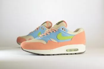 Nike Air Max 1 Light Madder Root – Roze/Blauw/Groen Heren/Dames/Uniseks Sneakers – Suède/Mesh - DV3196-800 – Zijkant