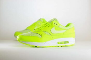 Nike Air Max 1 PRM Volt – Wit/Volt/Groen Heren/Dames/Uniseks Sneakers – Leer - FN6832-702 – Zijkant