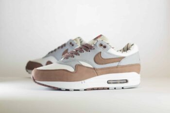 Nike Air Max 1 Premium Shima Shima (2023) – Bruin/Grijs/Wit Heren/Dames/Uniseks Sneakers – Leer - FB8916-100 – Zijkant