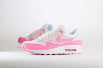 Nike Air Max 1 White Pink Foam (GS) - Roze/Wit Jongens/Meisjes/Kinder Sneakers - Mesh/Leer - FZ3559-100 - Zijkant