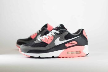 Nike Air Max 90 Black Sunset Pulse - Roze/Zwart/Wit Heren/Dames/Unisex Sneakers - Mesh/Leer/Suède - HF9190-001 - Zijkant