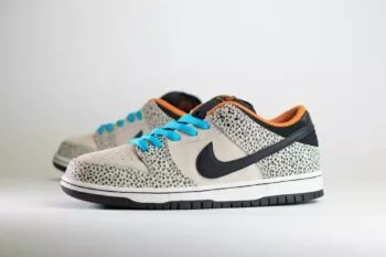 Nike SB Dunk Low Electric Pack Olympic Safari - Zilver/Beige Heren/Dames/Unisex Sneakers - Suède/Leer - FZ1233-002 - Zijkant