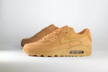 Nike Air Max 90 Premium Wheat – Beige/Bruin Heren/Dames/Unisex Sneakers - Nubuck/Suède - FZ5102-299 - Zijkant